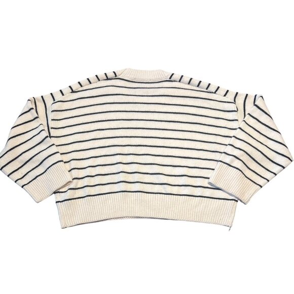 Tahari Womens Cream & Black Striped Knit Sweater Size XL - Picture 8 of 8